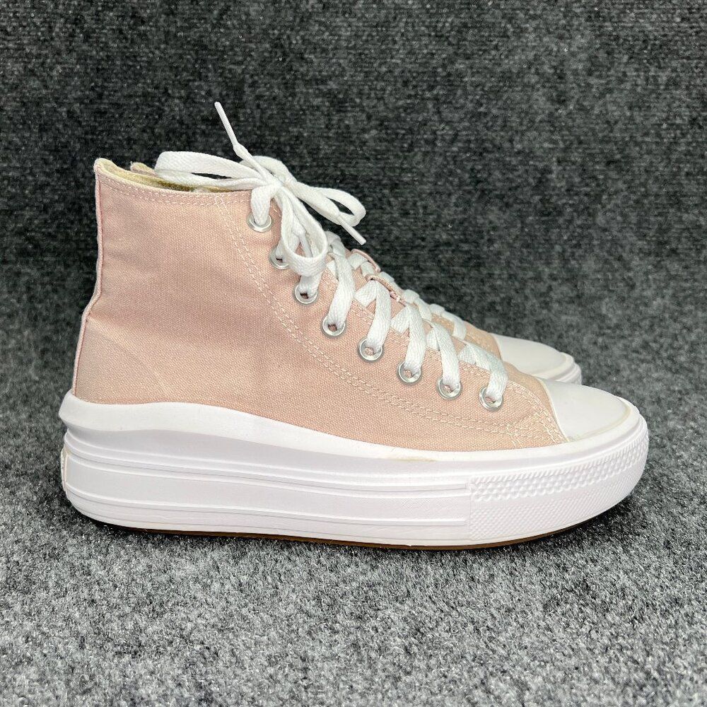 Converse Move Sneakers Women's 7.5 Light Pink Chuck Taylor All Star Hi Top Shoes